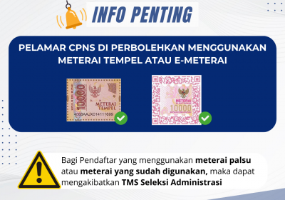 PENGGUNAAN METERAI PADA PENDAFTARAN SELEKSI CPNS T.A 2024